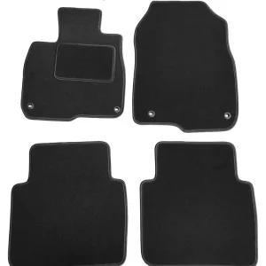 Dywaniki welurowe do samochodu Honda Cr-V V od 2018- czarne z lamówką dywaniki pod wymiar samochodu Oferta limitowana